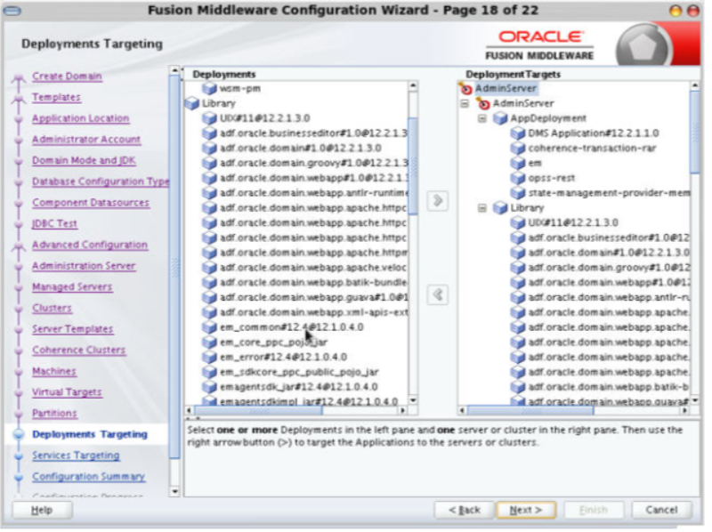 Deployments Targeting window